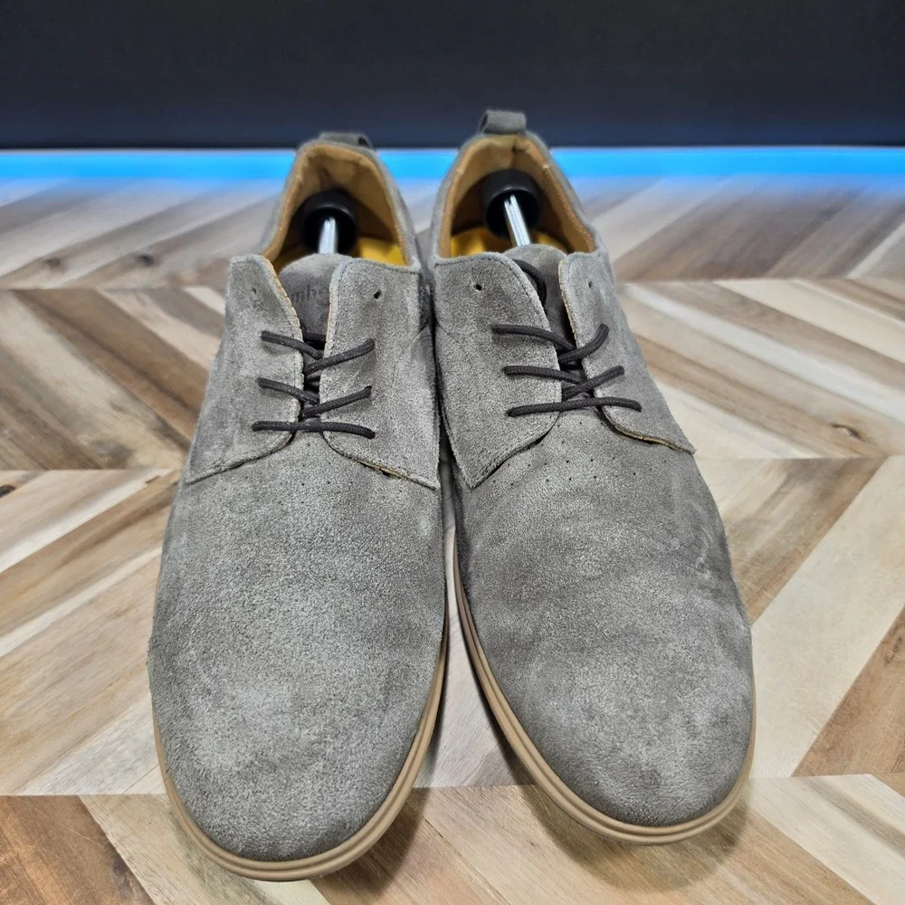 Amberjack The Original Derby Mens 14 Dress Shoes Slate Gray Suede Oxford